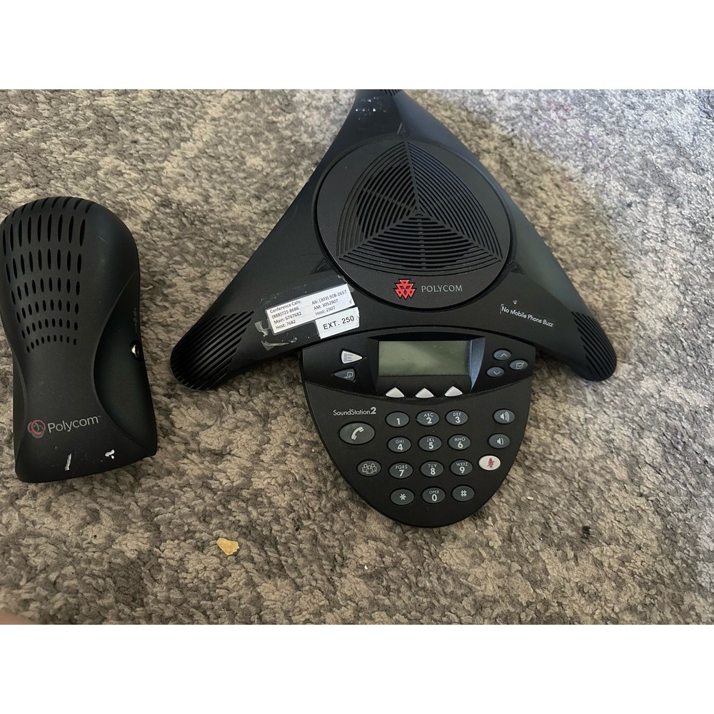 Polycom SoundStation 2 SS2 Phone w/ Power Module 2201-16000-001 - Works
